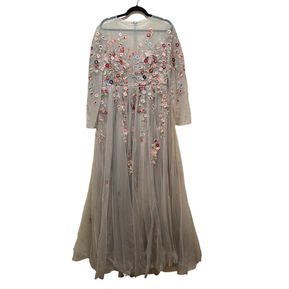 NWOT Mac Duggal Illusion High Neck Long Sleeve A Line Dress 11241 - Picture 5 of 9